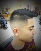 Sharp side-part fade with crisp line-up